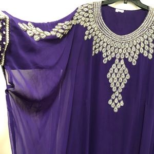 💕Arabian Dubai Style Fancy Dress Abaya (one size)